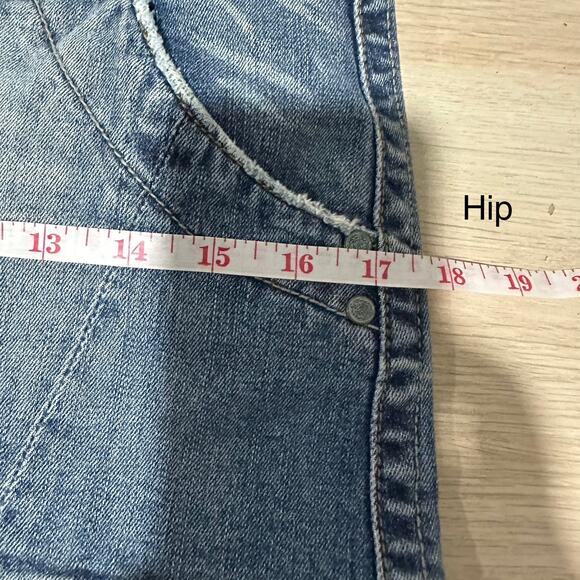 Vintage Y2K Grunge American Rag Womens Micro Mini Jean Skirt Size 7 - Picture 5 of 12